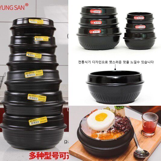 Korean imports eat and broadcast the same Korean stone pot bibimbap heat-resistant clay pot egg soup Kimchi ginseng chicken sauce soup casserole