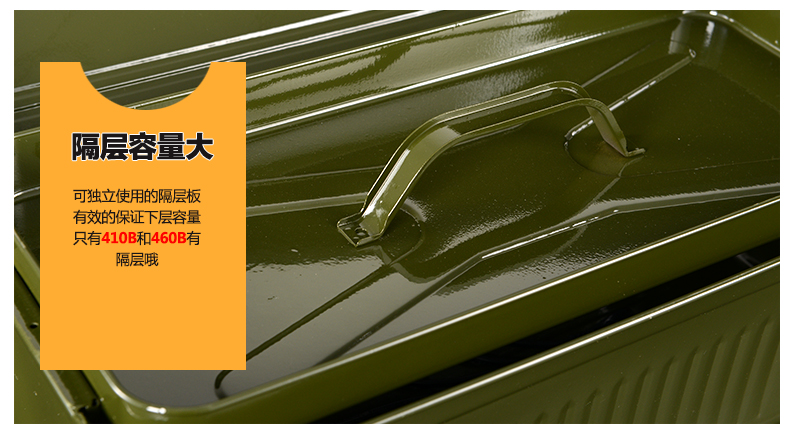 Greenwood Phần cứng Hộp công cụ Quân đội Green Metal Đa chức năng Tự động Sửa chữa Lớn Trung bình Kim loại Vali Sửa chữa tại nhà - Dụng cụ cầm tay máy bắn đinh điện