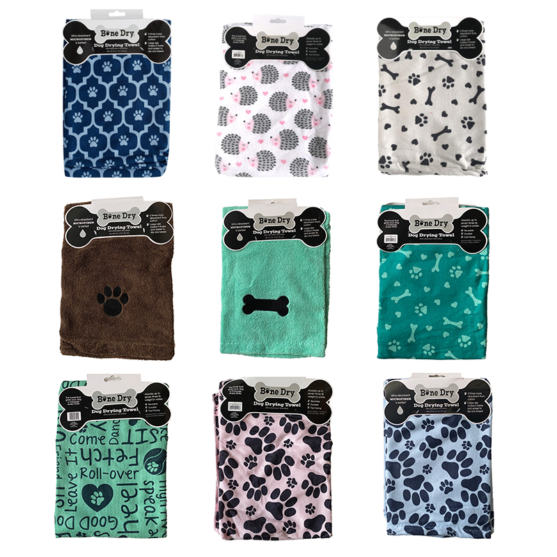 (new) big number outlet European and American dog claw printed pet bath towel absorbent towel kitty dog beauty cleaning-Taobao