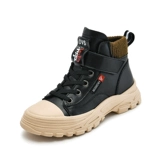 Martens, демисезонные детские короткие сапоги для мальчиков, утепленные туфли, из натуральной кожи