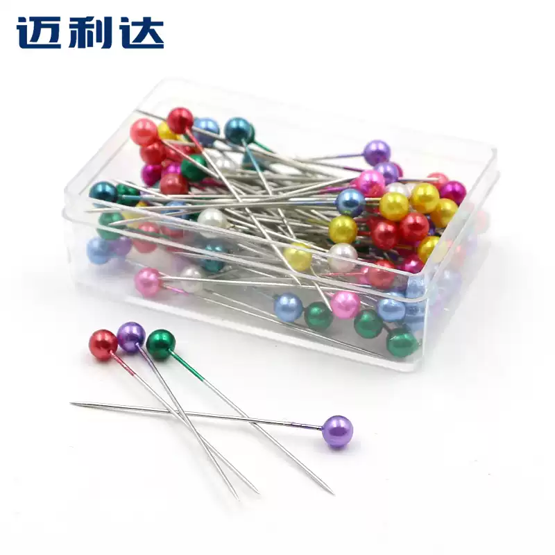 Nhiều màu sắc ngọc trai định vị kim kim DIY handmade cố định kim pin bó hoa trang trí pin phụ kiện may vá đính hạt kim