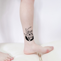 Geometric antlers with flower tattoo stickers personality sexy lasting cute hipster stickers tattoo big coffee original