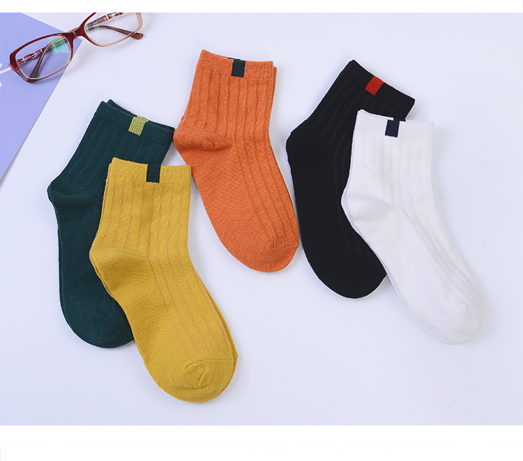 5 đôi vớ dành cho nữ loại vải cotton mỏng vớ nữ thấp để giúp khử mùi kẹo màu vớ sinh viên vớ phiên bản Hàn Quốc vớ noel