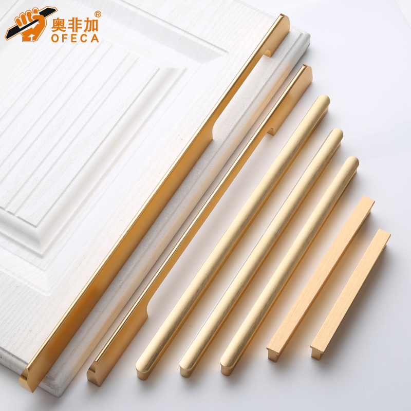 O Non Plus Wardrobe Handle 2021 New Cabinet Door Handle Light Lavish Modern Minimalist Overall Cabinet Handle Golden Lengthened