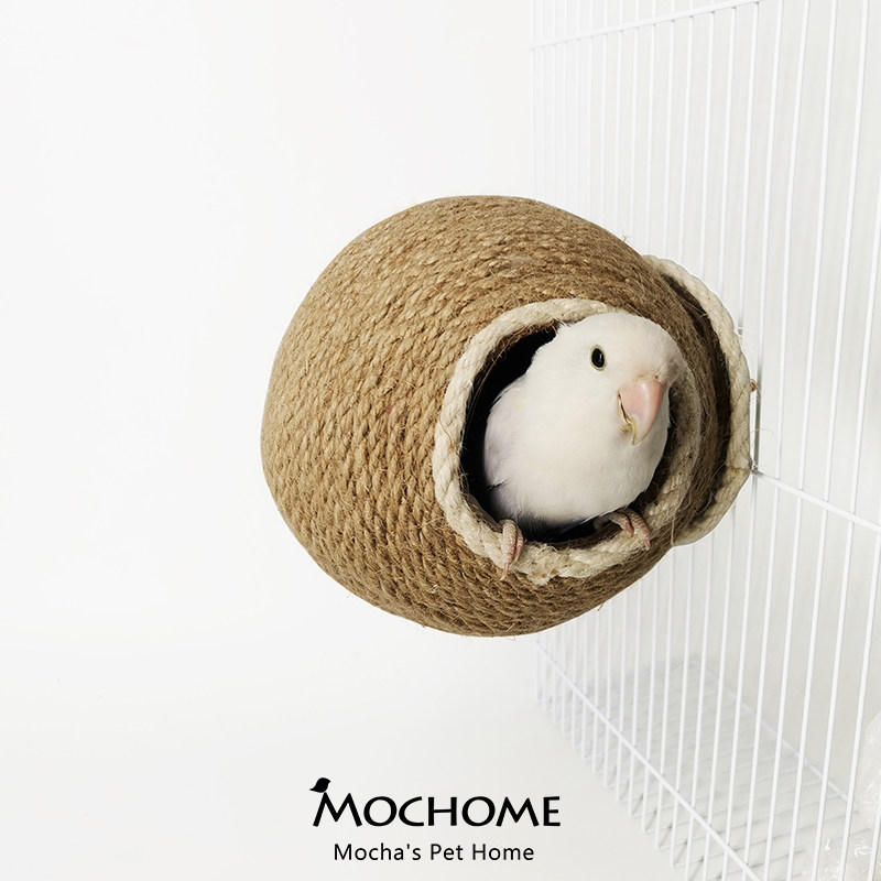 Coconut shell bird nest Parrot nest hanging nest bird cage bird nest peony bird tiger skin hamster nest bird's nest coconut shell bird nest