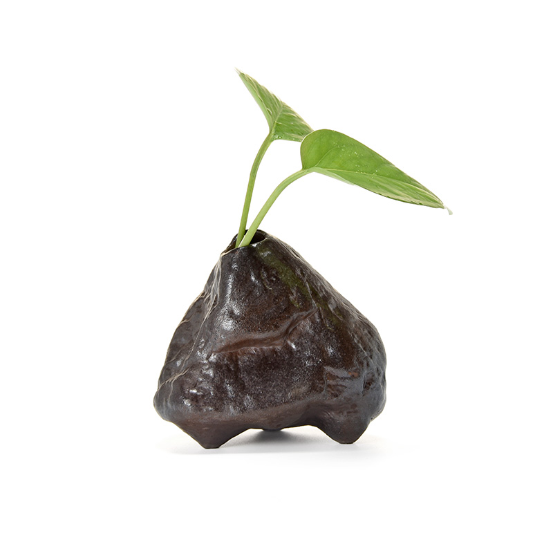Jun ware imitation wood retro ceramic vases, creative home furnishing articles coarse TaoHua mesa imitation stone hydroponic flower