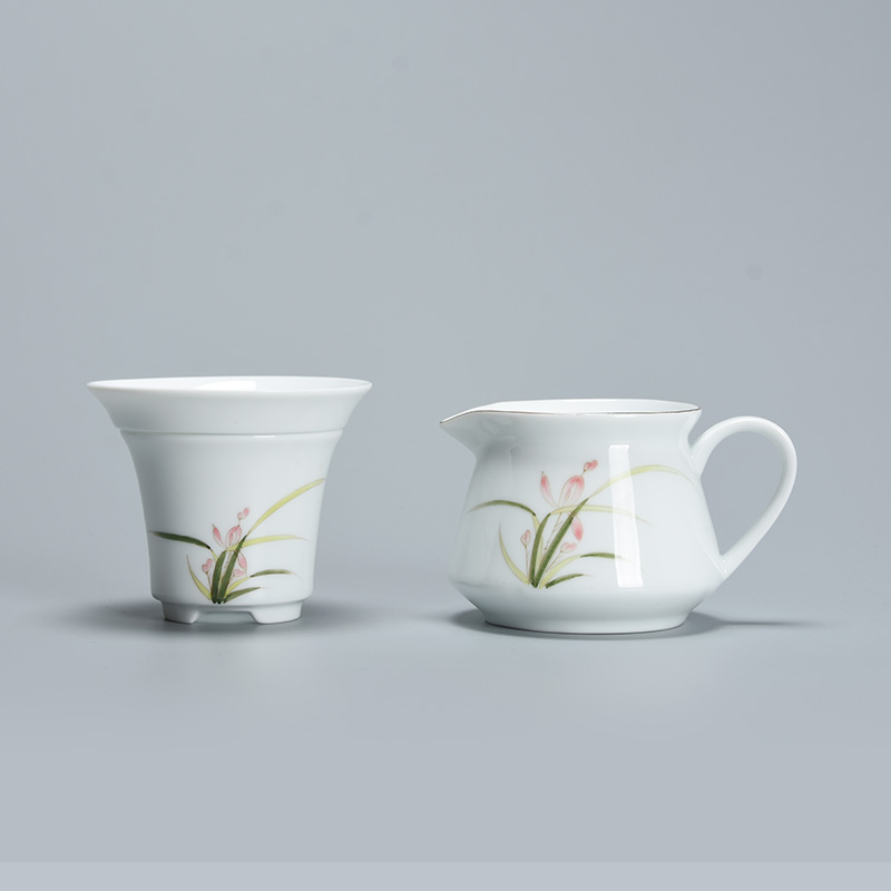 Jun ware elegant hand - made justice cup under the glaze color kung fu tea set ceramic tea and tea cup and cup points