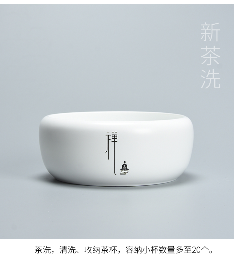 Jun ware fat white zen kung fu tea sets suit tureen teapot teacup of a complete set of ceramic household small set of contracted