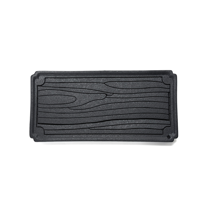 Black pottery jun ware zen dry terms plate rectangular small coarse pottery tea tray ceramic household Japanese tea saucer storage units