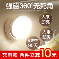 Human body induction night light bubble charging wardrobe led automatic infrared stair corridor aisle intelligent voice control home