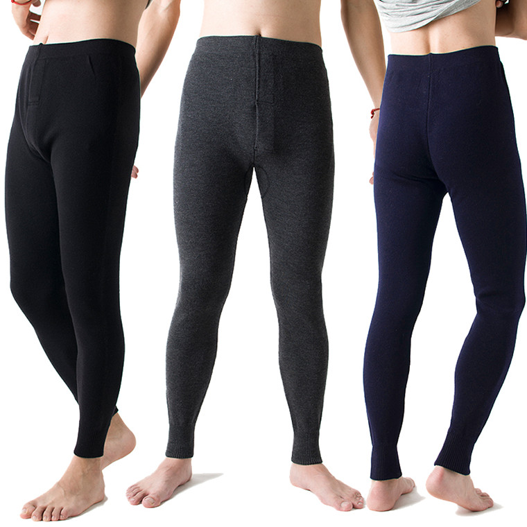 Trung niên dày cộng với phân bón XL len quần cao eo quần len bông phần mỏng quần ấm của người đàn ông quần len mùa thu và mùa đông