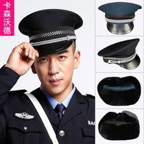 Security flat top big brimmed Hat Security hat to work Spring and autumn security property Hotel Security Service big brim hat