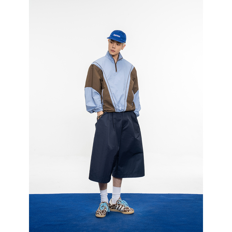 Dbw Doublewin Deconstructed Color-Blocked Sun Protection Jacket, Autumn Detachable Shoulder Pads, Loose-Fitting Sports Top Dbw Doublewin Deconstructed Color-Blocked Sun Protection Jacket, Autumn Detachable Shoulder Pads, Loose-Fitting Sports Top