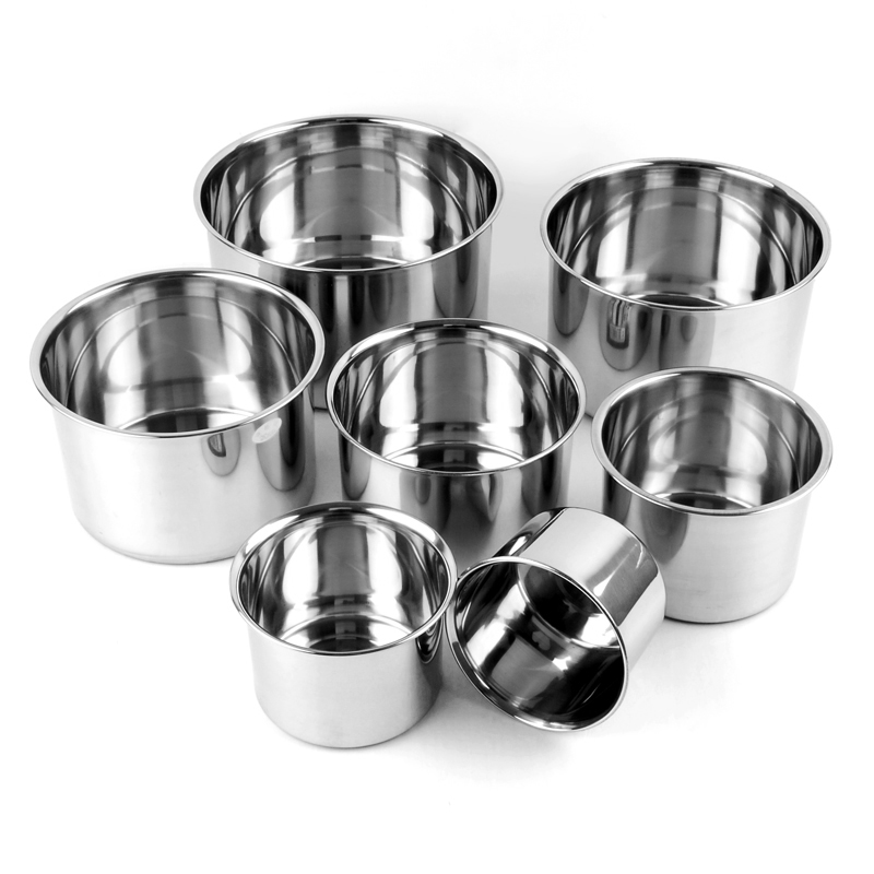 Stainless steel big number with lid son Kitchen Seasoning tank Seasoning Jar Box Taste flush Tub Saucepan Egg Basin