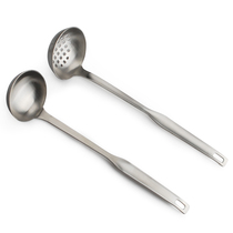 Stainless steel spoon Colander household long handle porridge Spoon Hot Pot Kitchen thickened porridge spoon spoon spoon