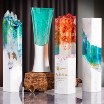 2021 New glaze trophies customized awards high-grade atmospheric medals Honorary Creative charity Love