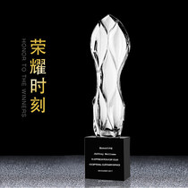 Creative Crystal Trophy Customizer Excellent Work Annual Awards Competition Champion Customized Team Honor Free lettering