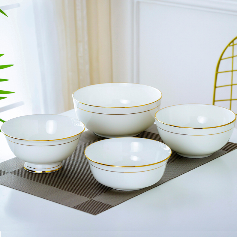 Jingdezhen up phnom penh ipads China 6 inches rainbow such use ceramic household large bowl of rice bowls contracted breakfast