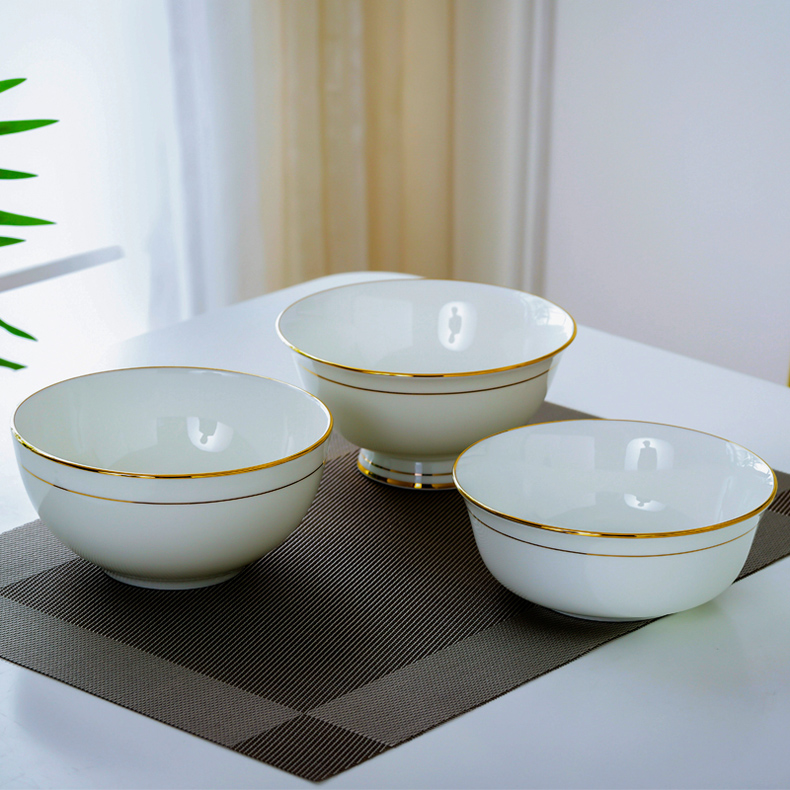 Jingdezhen up phnom penh ipads China 6 inches rainbow such use ceramic household large bowl of rice bowls contracted breakfast