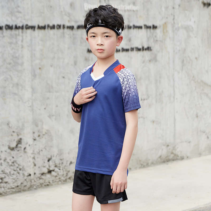 Badminton suit children's sports suit short sleeve breathable running training suit customized primary school uniforms table tennis suit