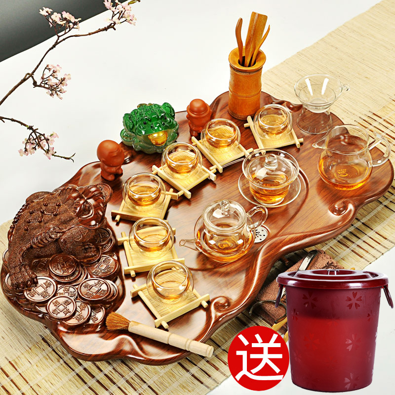 Hui, make tea set suits for your up ceramic kung fu tea spend pear wenge wood tea tray of a complete set of tea cups