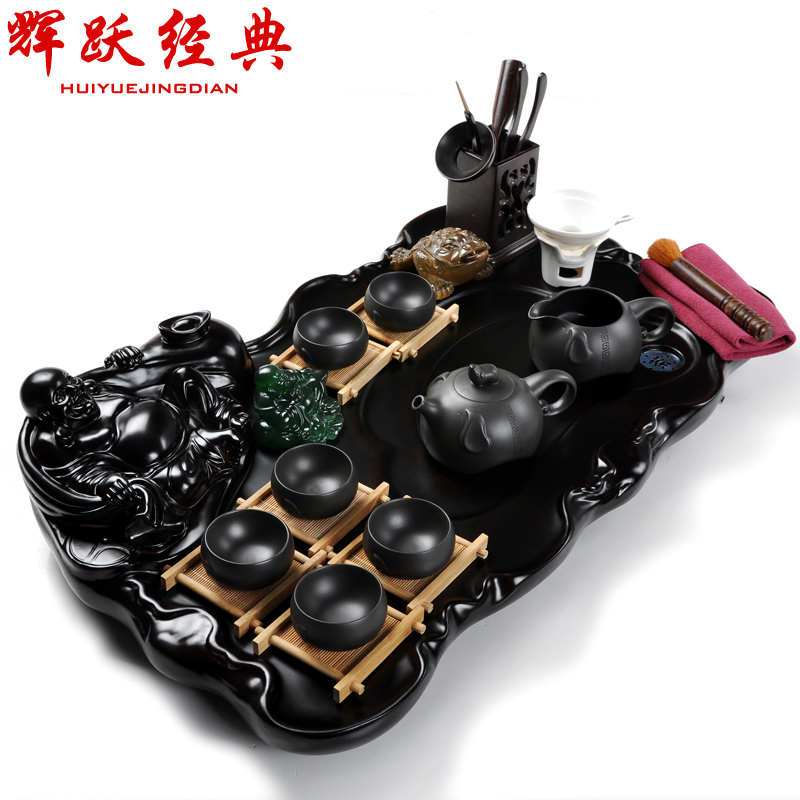 Hui, make solid wood tea tray was kung fu tea set tea service purple sand tea blocks of a complete set of tea tray "rich"