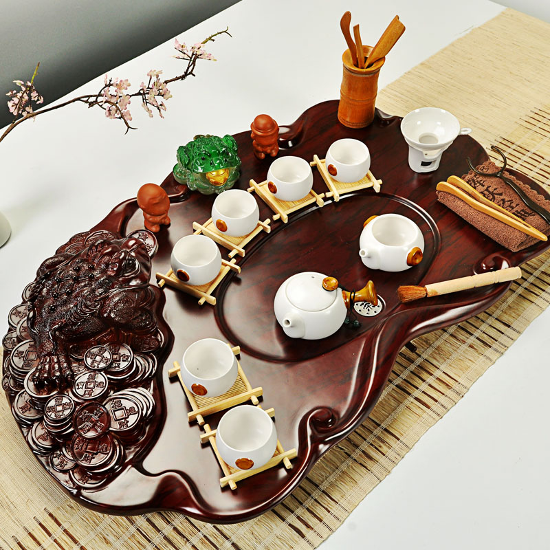 Hui, make tea set suits for your up ceramic kung fu tea spend pear wenge wood tea tray of a complete set of tea cups