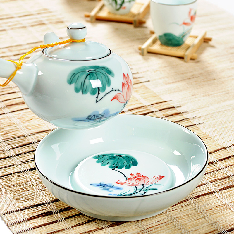 Hui, make tea service manual hand - made green CiHu supporting tea pot bearing seat teapot tea tea accessories motorcycle it pad bearing