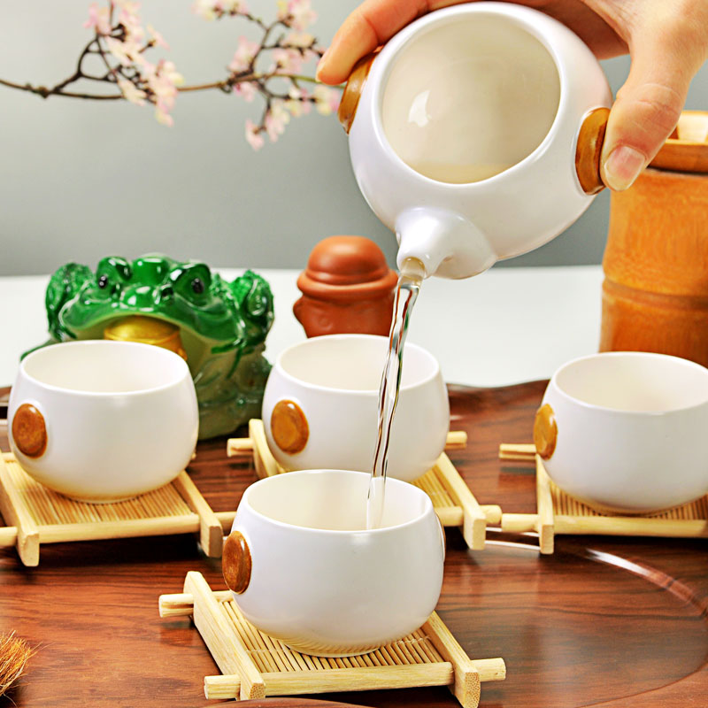 Hui, make tea set suits for your up ceramic kung fu tea spend pear wenge wood tea tray of a complete set of tea cups