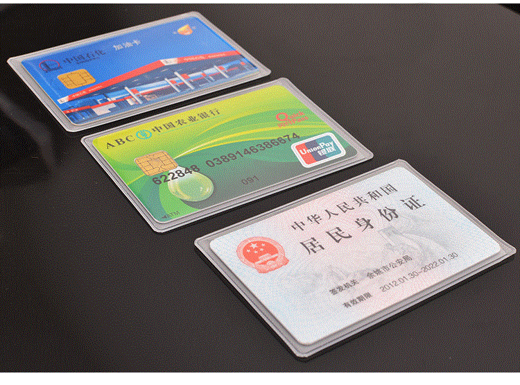 10 Gói Thẻ chống từ trong suốt Bộ ngân hàng Thẻ sinh viên Thẻ ID Thẻ bìa Thẻ truy cập Túi đựng thẻ Bus bao đựng thẻ bằng da