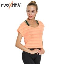 MaxxMMA Maima yoga suit Fitness running breathable quick-drying sweat absorption Quick-drying cool feeling top T-shirt