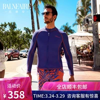 Van Dean Split Áo tắm nam Beach Holiday Áo dài tay chống nắng Top Kích thước lớn Lặn ống thở - Nam bơi đầm quần bơi speedo nam