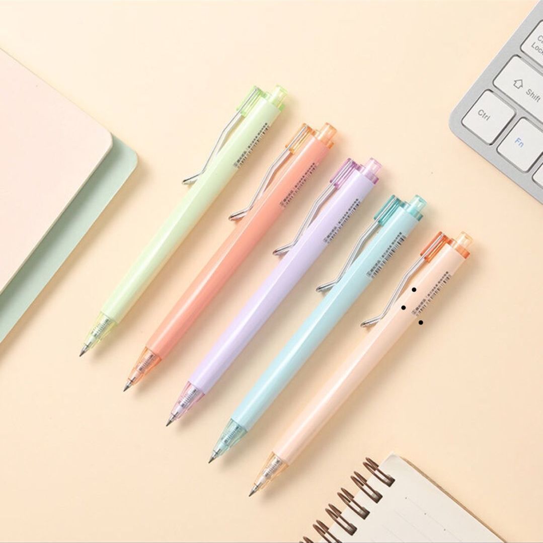 Morning light stationery Morandi 3 times density by moving medium pen 0 5mm refill Black macaron color small fresh water pen-Taobao
