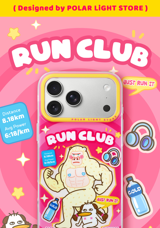 Girls RUN CLUB Muscle Gorilla Cute iPhone Case
