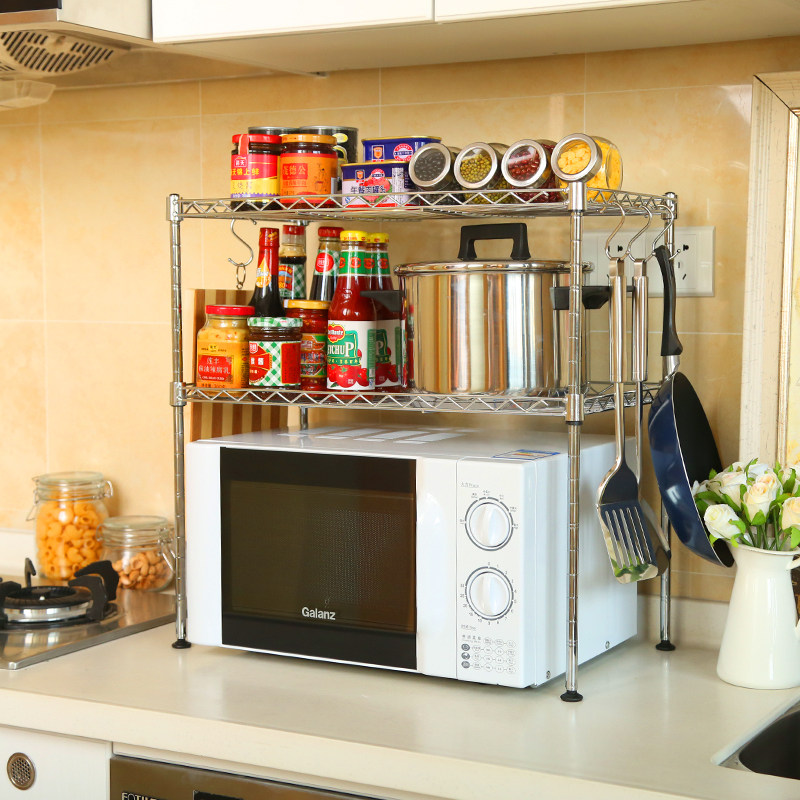 Meiyijie kitchen shelf Microwave oven shelf Oven shelf Microwave oven shelf Storage storage finishing shelf