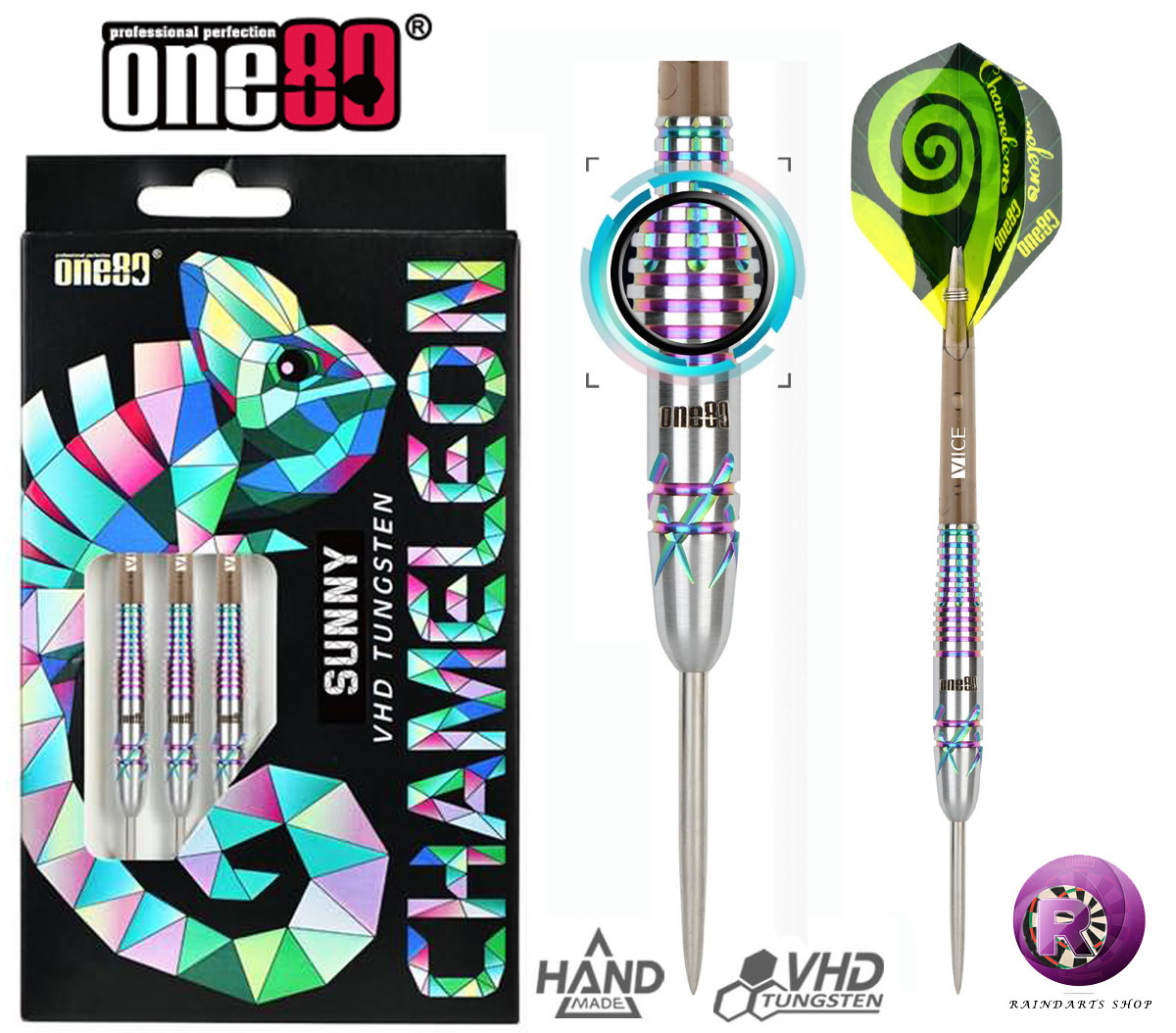 ONE80 tungsten alloy CHAMELEON (chameleon) SUNNY hard dart set) professional darts