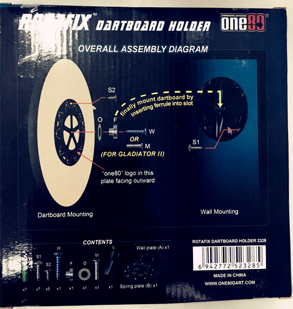 ONE80 mục tiêu phi tiêu xoay cố định - Darts / Table football / Giải trí trong nhà bảng phi tiêu chuyên nghiệp