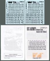 ①EC-D356121 1 35 US ARMY Bumper Code Generic Set 1 (Black)