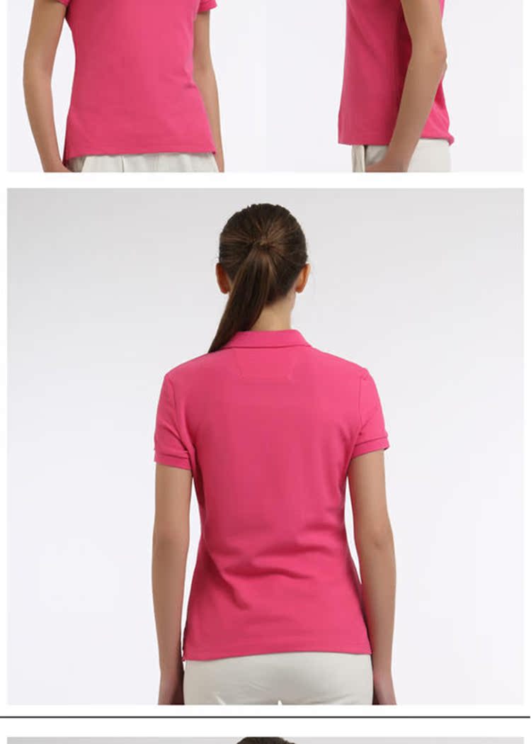 Áo sơ mi nữ mùa hè Lapel Slim Polo Áo thể thao giản dị Cổ điển màu ngắn tay áo ngắn - Áo polo thể thao áo polo nam trang