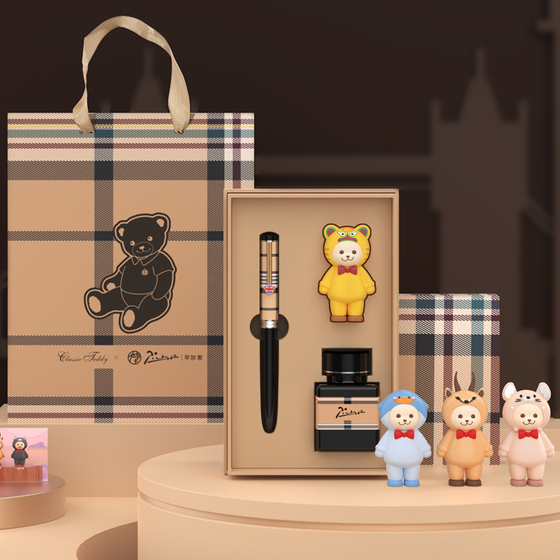 pimio Picasso pen 921 Fine Classic Teddy Infinity Iridium Gold Pen Suit Men And Women Elementary School Children Gifts Birthday Gift Ink Pen Office Practice Character Writing Group Buying Goddess Festival Gifts