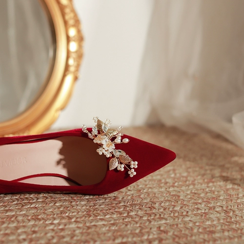 Красные свадебные туфли, обувь, высокий традиционный свадебный наряд Сюхэ для невесты, свадебное платье для беременных, 2025 года