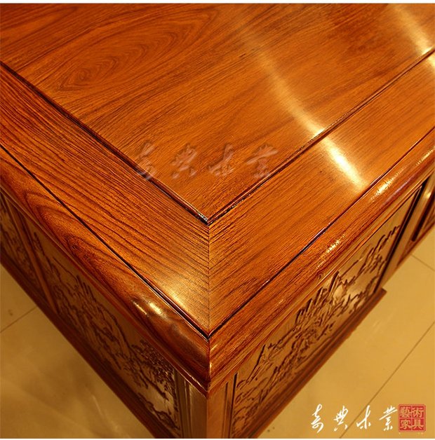 Bàn gỗ hồng châu Phi tủ sách giả cổ điển gỗ gụ nội thất nghiên cứu kết hợp bàn gỗ rắn bàn khuyến mãi - Bộ đồ nội thất nội thất thông minh