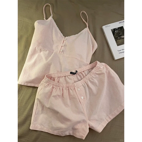 Милая летняя пижама, комплект, популярно в интернете, эффект подтяжки