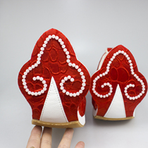 Walk the show Restored Wind Mash mash Glove Stitch Pearl String Tang Mural Paintings The Ancient Painting Teething and Costume Accessories Shoes with Straps heightening