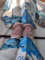 100 hitchhiking shoes hand-painted leather shoes Song Ming system Horse face Skirt Pleura Skirt Donzi Breast improved Hanfu Han Elements Accessories Shoes