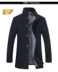 Áo khoác len mới cho nam ngắn trung niên mùa xuân và mùa thu cha đứng cổ áo khoác kinh doanh áo khoác giản dị áo cardigan nam Áo len