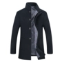 Áo khoác len mới cho nam ngắn trung niên mùa xuân và mùa thu cha đứng cổ áo khoác kinh doanh áo khoác giản dị áo cardigan nam