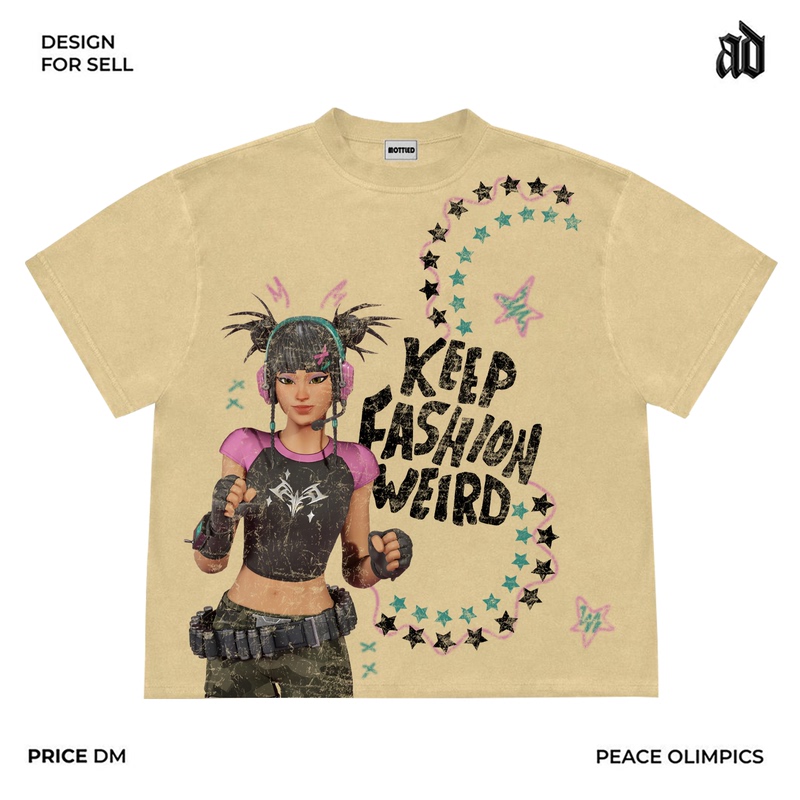 American Style 260g Heavyweight! Fortnite Street Fashion Cool Girl American Y2K Hot Girl Short-Sleeved T-Shirt American Style 260g Heavyweight! Fortnite Street Fashion Cool Girl American Y2K Hot Girl Short-Sleeved T-Shirt