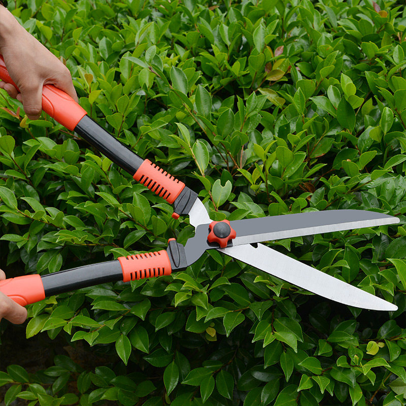 Scissors household flowers and trees Stainless steel garden mowing knife pruning shears Extra large green lawn rough repair large steel large