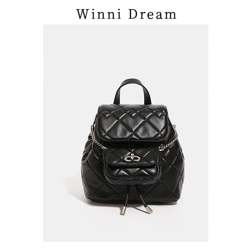 卢小火 Портативный небольшой рюкзак, цепь, сумка через плечо, в стиле Шанель, на цепочке